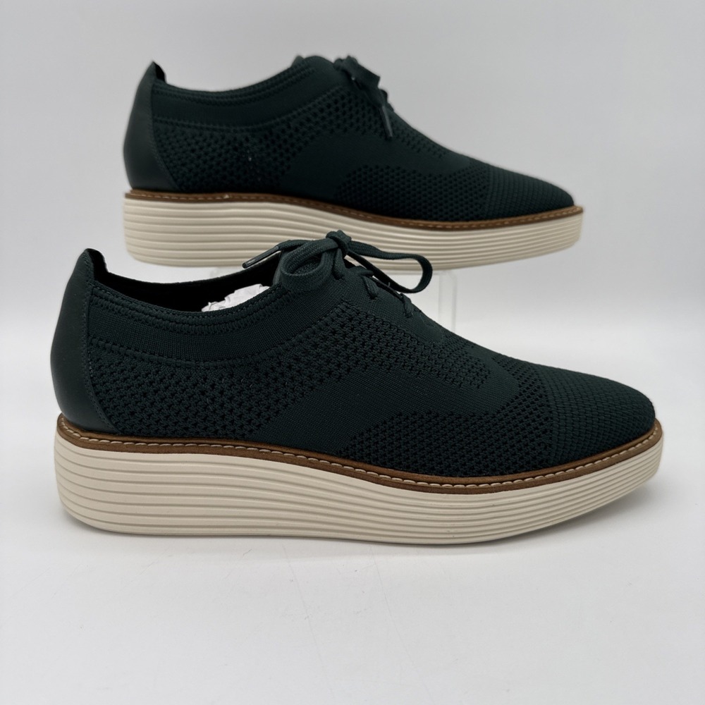 Cole Haan Women's ØriginalGrand Platform Wingtip Style W28988 Size 11B Green‎ - Picture 5 of 10